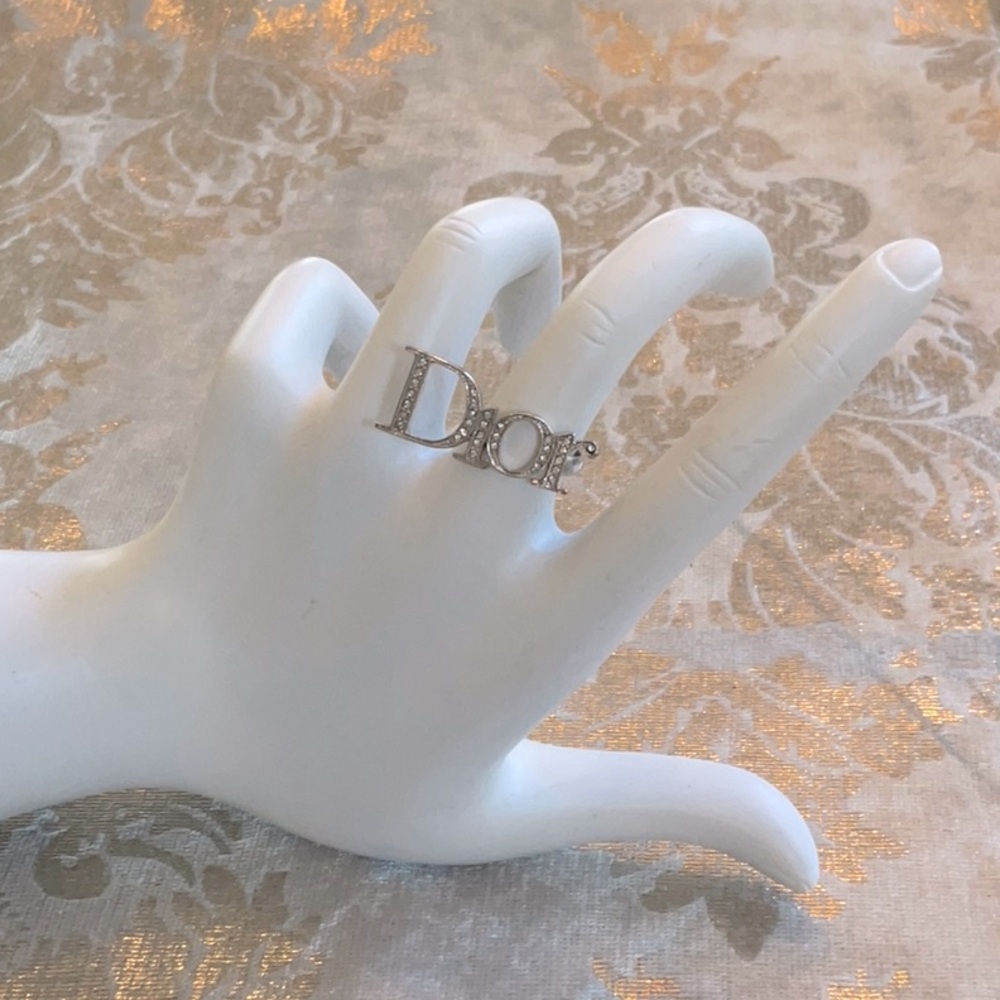 Vintage Dior Y2K Spelled Out Ring, Silver tone, 100% Authentic - Picture 3 of 8